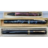 Two Conway Stewart Fountain pens - 55 and 286 plus pencil