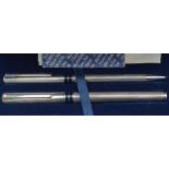 An Aurora sterling silver fountain pen and ballpoint