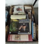 A box of various volumes including The Observer Book of Furniture etc