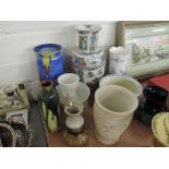 A selection of Vases including Wedgwood, Aynsley and studio pottery