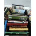 A collection of volumes including reference books and Autobiographies