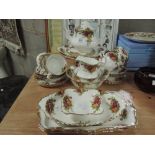 A selection of Royal Albert Old Country Roses tea ware