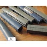 A selection of 00 gauge Triang plastic rolling stock