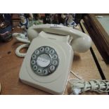 A modern push button telephone in retro style