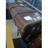 Two vintage travel trunks