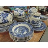 A Burleighware 'Willow' part dinner service