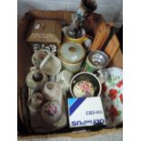 A miscellaneous box including ceramics, Olympus camera etc