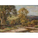 •OWEN BOWEN, ROI (1873-1967) DOVEDALE, DERBYSHIRE signed l.l.: Owen Bowen; oil on canvas 30cm by