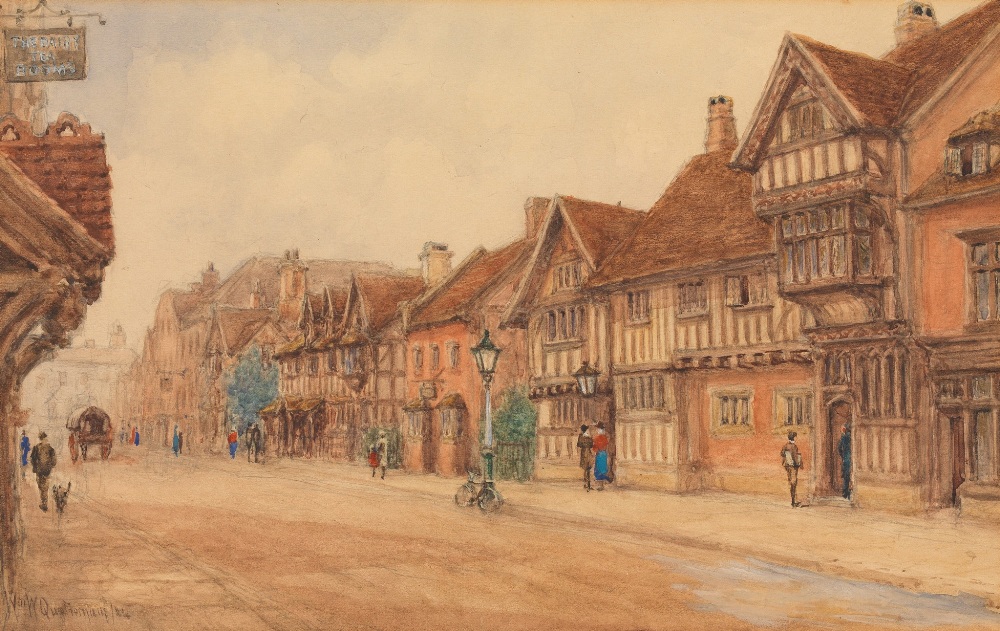 WILLIAM WELLS QUATREMAIN (1857-1930) HENLEY STREET, STRATFORD-UPON-AVON signed and dated l.l.: W.