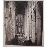 SCHONSCHEIDT INTERIOR OF COLOGNE CATHEDRAL one photograph, albumen print, circa 1860, blind stamp of