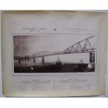 CHANNEL BRIDGE AND RAILWAY COMPANY two photographs showing the engineers design for the Bridge