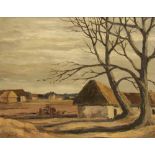 •GEORGE BISSILL (1896-1973) WINTER LANDSCAPE signed l.l.: Bissill, oil on canvas 40cm by 50cm ; 15