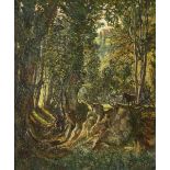 •CHARLES CUNDALL, R.A., R.W.S (1890-1971) THE WOOD GATHERER signed l.r.:C Cundall, oil on canvas