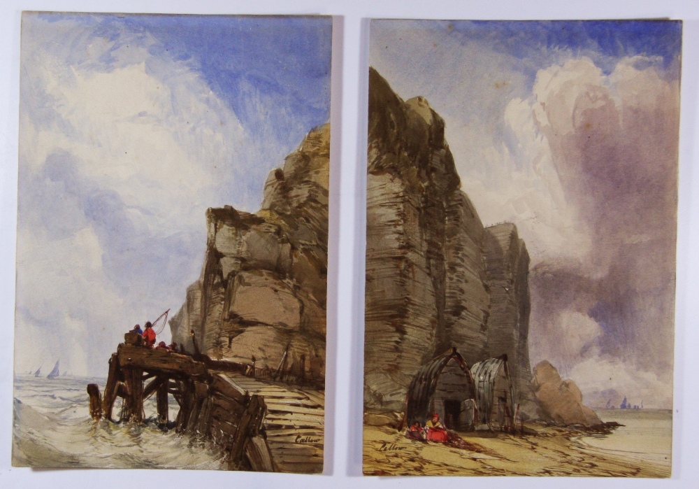 THE HOOD FAMILY (19th Century) A FOLIO OF LANDSCAPE WATERCOLOURS including views of the Alps, Capri, - Image 5 of 5