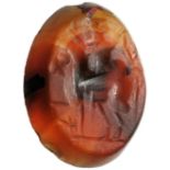 Carnelian with Eros on horse Intaglio1st - 2nd century AD; ;