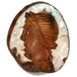 Carnelian with male head Intaglio1st - 2nd century AD; ;