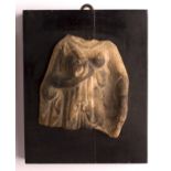 Slab with female figure in relief5th - 4th century BC; ; Standing, wearing chiton and himation, with