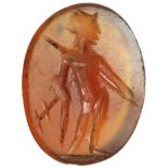 Carnelian with Mercury Intaglio1st - 3rd century AD; ;