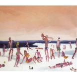 ALESSANDRO BAZAN Palermo 1966Snow Beach, 2008Oil on canvas, cm 40 x 40