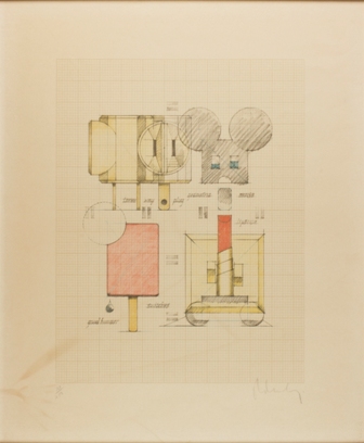 CLAES OLDENBURGStoccolma 1929Three plugLitography, ex. 123/250 cm 70x60Signed lower