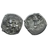 Heraclius with Heraclius Constantine (610-641). AR Hexagram (23mm, 6.36g, 7h). Constantinople, 615-