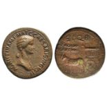 Agrippina Senior (died AD 33). Æ Sestertius (36mm, 24.38g, 6h). Rome, AD 37-41. Draped bust r., hair