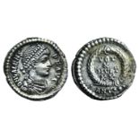 Valens (364-378). AR Siliqua (18mm, 1.59g, 6h). Antioch, 367-375. Pearl-diademed, draped and