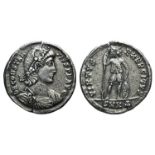 Constantius II (337-361). AR Light Miliarensis (22mm, 4.19g, 12h). Cyzicus, 347-355. Diademed,