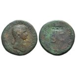 Agrippina Senior (died AD 33). Æ Sestertius (36mm, 27.99g, 6h). Rome, AD 42-3. Draped bust r.; c/