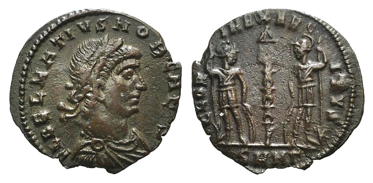 Delmatius (Caesar, 335-337). Æ Follis (16mm, 1.00g, 12h). Nicomedia, 336-7. Laureate, draped and