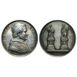 Papal, Pio IX (1846-1878). AR Medal 1847 (43mm, 33.3g, 12h), opus G. Girometti. Annual medal, year