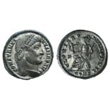 Constantine I (307/310-337). Æ Follis (17mm, 2.80g, 12h). Constantinople, 327-8. Pearl-and-rosette