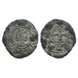 Italy, Napoli. Carlo II d'Angio (1285-1309). BI Half Denaro Regale (14mm, 0.35g). +KAROL SCD REX,
