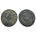 Aelia Flaccilla (379-386/8). Æ (23mm, 4.61g, 12h). Constantinople, 378-383. Diademed and draped bust