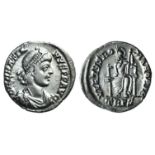 Gratian (367-383). AR Siliqua (17mm, 1.83g, 1h). Treveri, 378-383. Pearl-diademed, draped and