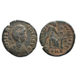 Aelia Flaccilla (379-386/8). Æ (22mm, 4.64g, 6h). Constantinople, 383-8. Draped bust r., wearing