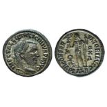 Licinius I (308-324). Æ Follis (20mm, 3.88g, 6h). Alexandria, 316-7. Laureate head r. R/ Jupiter