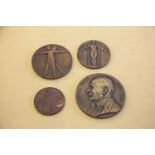 A COLLECTION OF 20TH CENTURY MEDALS including ”La Danse Antique”, uniface bronze medal (1934) by