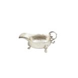 AN IRISH PROVINCIAL SILVER SAUCE BOAT, makers mark of George Hodder of Cork (fl. 1738 - 71),