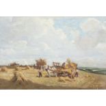 ROBERT HUGH BUXTON (b.1871)HaystacksOil on canvas, 44 x 63cmSigned