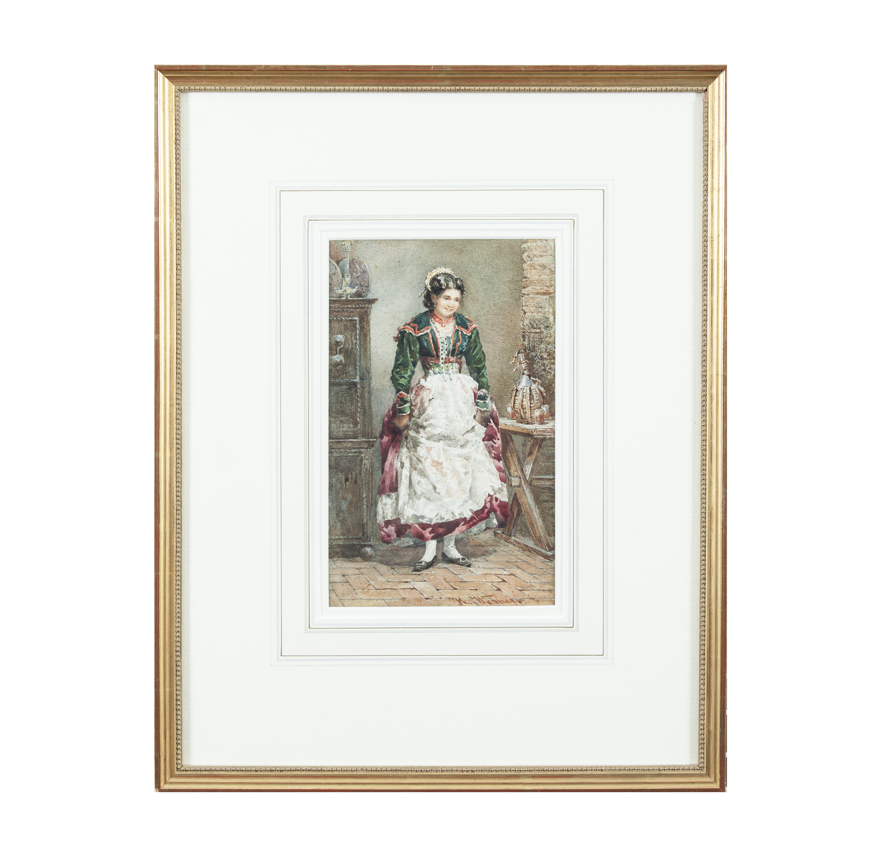 R. WERNIERTrasterverína (Roman Costume)Watercolour, 24 x 15cmSigned - Image 2 of 3