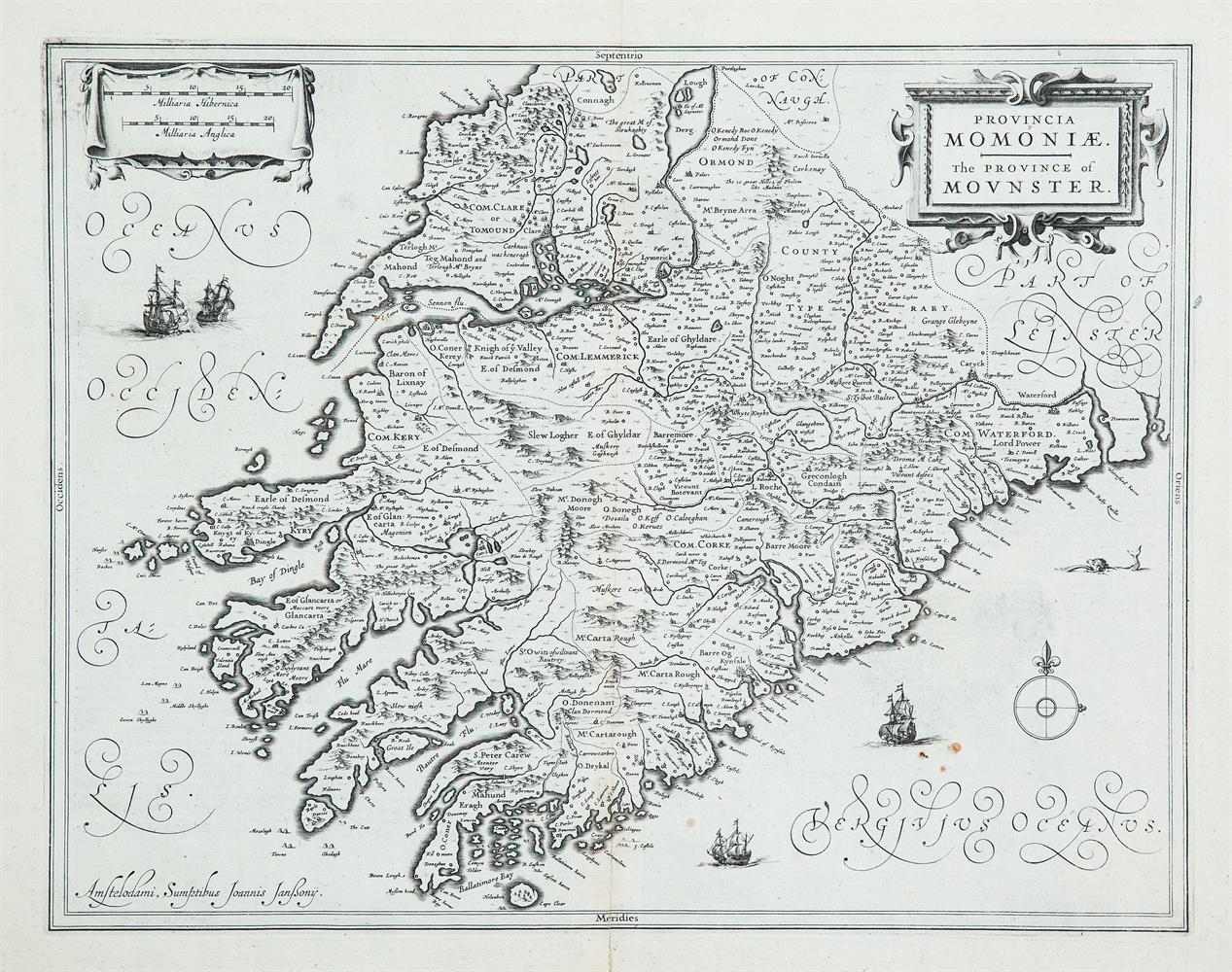 JOHANNES JANSSEN (1588-1664)A Set of Five Maps, Ireland, Munster, Leinster, Connaught, Ulster, - Image 2 of 5