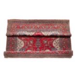 A ZEIGLER STYLE LARGE WOOL CARPET, the large red ground field centred with a scroll medallion and