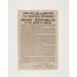 THE PROCLAMATION OF THE IRISH REPUBLIC A printed reduced facsimile of the original Proclamation,