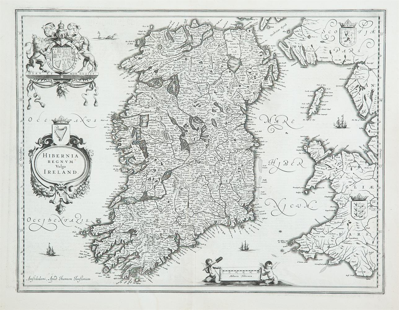 JOHANNES JANSSEN (1588-1664)A Set of Five Maps, Ireland, Munster, Leinster, Connaught, Ulster,