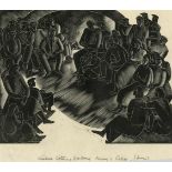 Elizabeth Rivers RHA (1903-1964)Islanders Listening to a Song during a CeilidhWood Engraving, 19 x