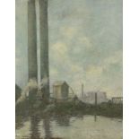 Paul Henry RHA (1876-1958)Grand Canal Dock, Ringsend, Dublin 1928Oil on canvas 58 x 46cm (23 x 18)