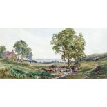 John Faulkner RHA (1835-1894)Elm ValeWatercolour, 47 x 97.5cm (18 x 38½)Signed
