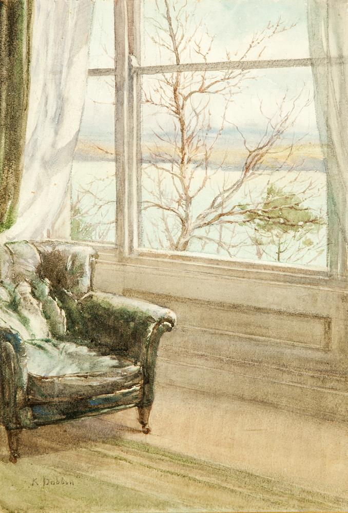 Lady Kate Dobbin (1868-1955)From My WindowWatercolour, 24 x 35cm (9½ x 13¾'')Signed, title inscribed
