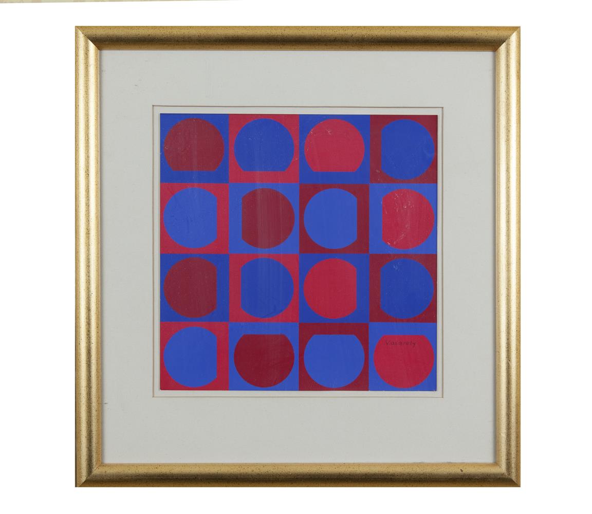 VICTOR VASARELY (1906-1997)AbstractPochoir printSigned